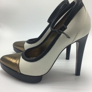 Lanvin platform pumps with ankle strap